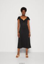 femmes robe en jersey noir 006BT160 Anna Field