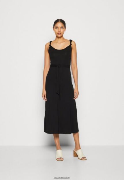 femmes robe en jersey noir 006BT162 Anna Field