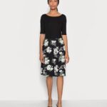 femmes robe en jersey noir 006BT169 Anna Field