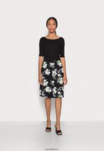 femmes robe en jersey noir 006BT169 Anna Field