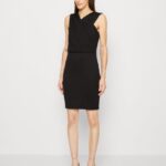 femmes robe en jersey noir 006BT174 Anna Field