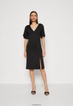 femmes robe en jersey noir 006BT176 Anna Field