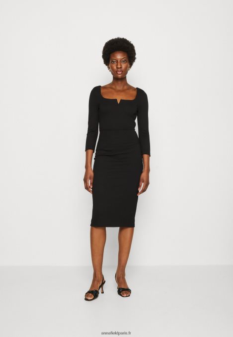 femmes_robe_en_jersey_noir_006bt178_anna_field.jpg femmes robe en jersey noir 006BT178 Anna Field - Image 1
