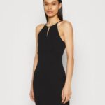femmes robe en jersey noir 006BT188 Anna Field