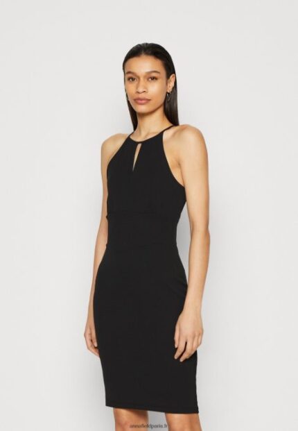 femmes robe en jersey noir 006BT188 Anna Field