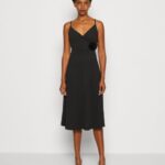 femmes robe en jersey noir 006BT43 Anna Field