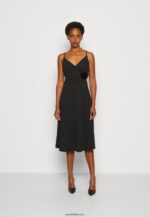 femmes robe en jersey noir 006BT43 Anna Field