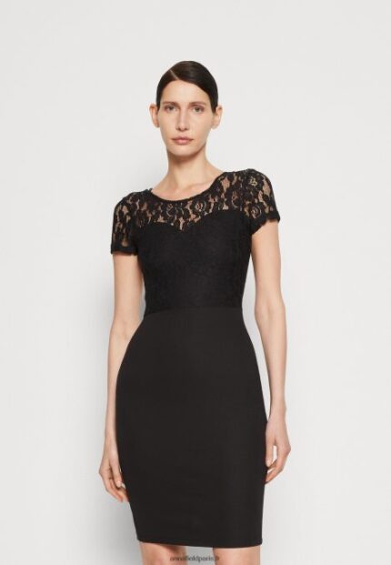 femmes robe en jersey noir 006BT58 Anna Field