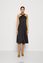 femmes robe en jersey noir 006BT59 Anna Field