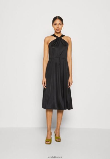 femmes robe en jersey noir 006BT59 Anna Field