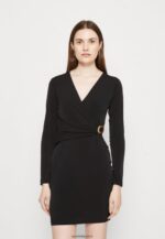 femmes robe en jersey noir 006BT66 Anna Field