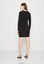 femmes robe en jersey noir 006BT66 Anna Field - Image 3