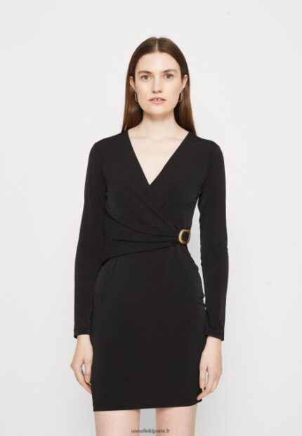 femmes robe en jersey noir 006BT66 Anna Field
