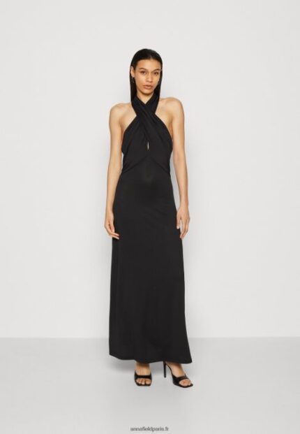 femmes robe en jersey noir 006BT77 Anna Field
