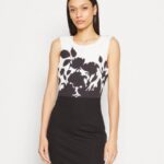 femmes robe en jersey noir/blanc 006BT106 Anna Field