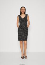 femmes robe en jersey noir/blanc 006BT108 Anna Field