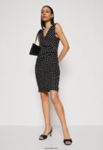 femmes robe en jersey noir/blanc 006BT108 Anna Field - Image 4