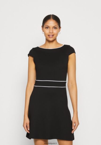 femmes robe en jersey noir/blanc 006BT113 Anna Field