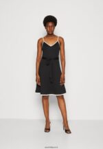 femmes robe en jersey noir/blanc 006BT115 Anna Field