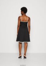 femmes robe en jersey noir/blanc 006BT115 Anna Field - Image 3