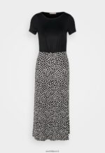 femmes robe en jersey noir/blanc 006BT171 Anna Field - Image 5