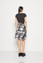 femmes robe en jersey noir/gris/blanc 006BT156 Anna Field - Image 3