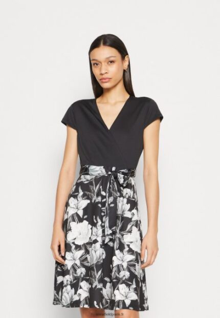 femmes robe en jersey noir/gris/blanc 006BT156 Anna Field