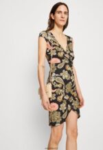 femmes robe en jersey noir/multicolore 006BT189 Anna Field - Image 4