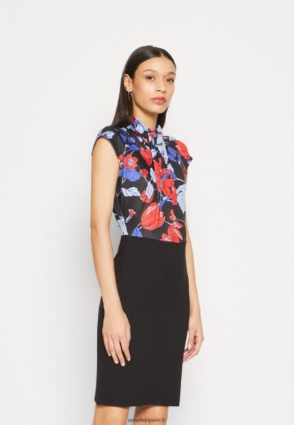 femmes robe en jersey noir/rouge/bleu 006BT184 Anna Field