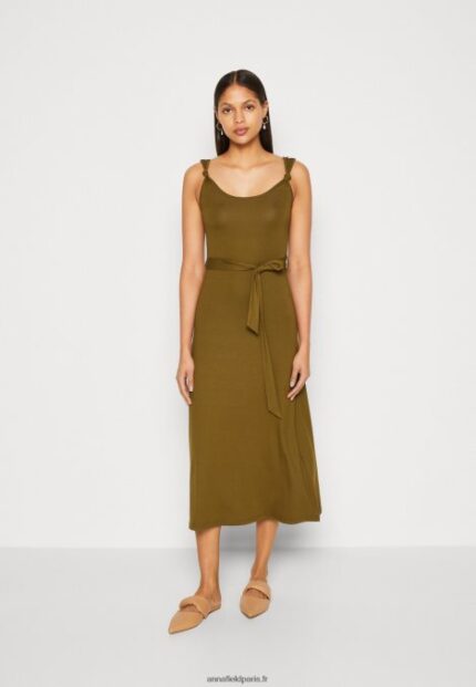 femmes robe en jersey olive 006BT179 Anna Field