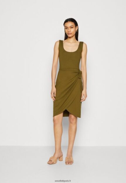 femmes robe en jersey olive 006BT97 Anna Field