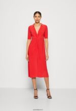 femmes robe en jersey rouge 006BT142 Anna Field