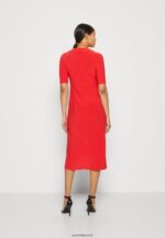 femmes robe en jersey rouge 006BT142 Anna Field - Image 3