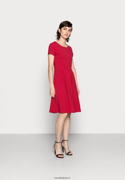 femmes robe en jersey rouge 006BT144 Anna Field