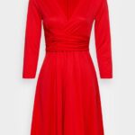 femmes robe en jersey rouge 006BT146 Anna Field