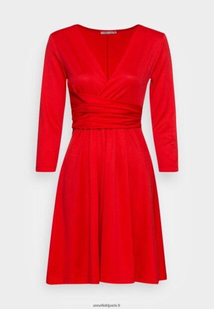 femmes robe en jersey rouge 006BT146 Anna Field