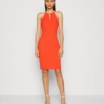 femmes robe en jersey rouge 006BT152 Anna Field