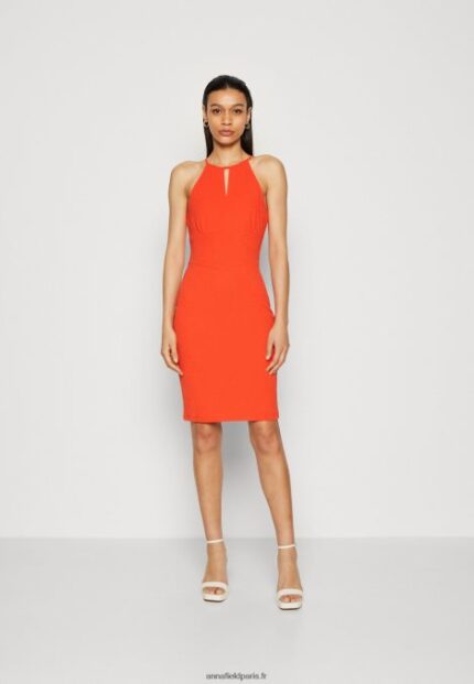 femmes robe en jersey rouge 006BT152 Anna Field