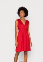 femmes robe en jersey rouge 006BT172 Anna Field