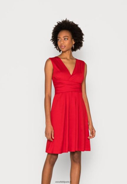 femmes robe en jersey rouge 006BT172 Anna Field