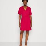 femmes robe en jersey rouge 006BT173 Anna Field