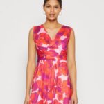 femmes robe en jersey rouge/rose 006BT117 Anna Field