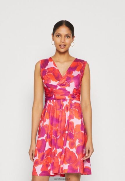 femmes robe en jersey rouge/rose 006BT117 Anna Field