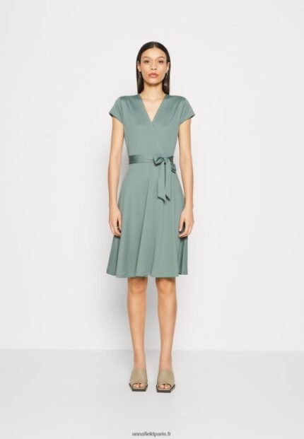 femmes robe en jersey vert 006BT112 Anna Field