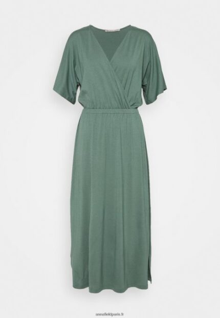 femmes robe en jersey vert 006BT121 Anna Field