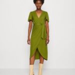 femmes robe en jersey vert 006BT138 Anna Field