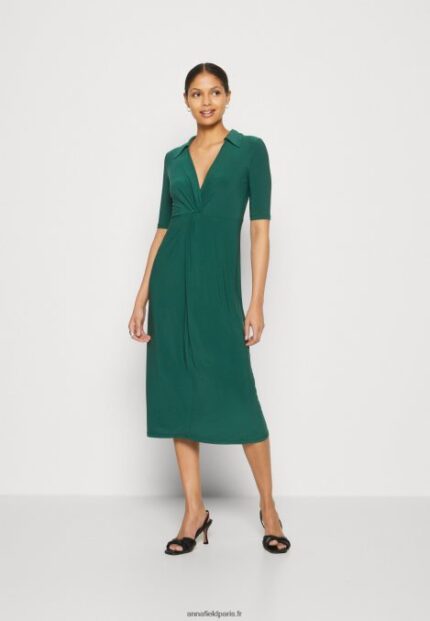 femmes robe en jersey vert 006BT150 Anna Field