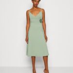femmes robe en jersey vert 006BT42 Anna Field