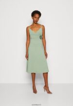 femmes robe en jersey vert 006BT42 Anna Field
