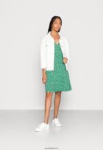 femmes robe en jersey vert/blanc 006BT134 Anna Field - Image 2